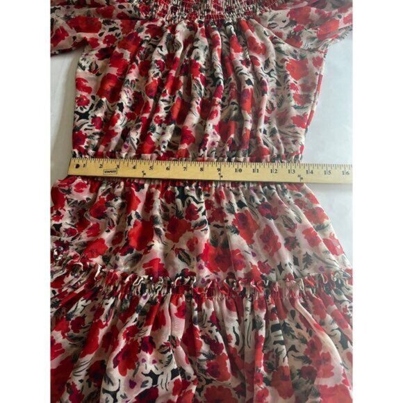 Misa Los Angeles Womens Darla Off-Shoulder Floral Mini Dress Viscose Size Large - Picture 16 of 16